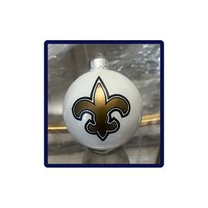 NFL New Orleans Saints Glass Holiday ornament